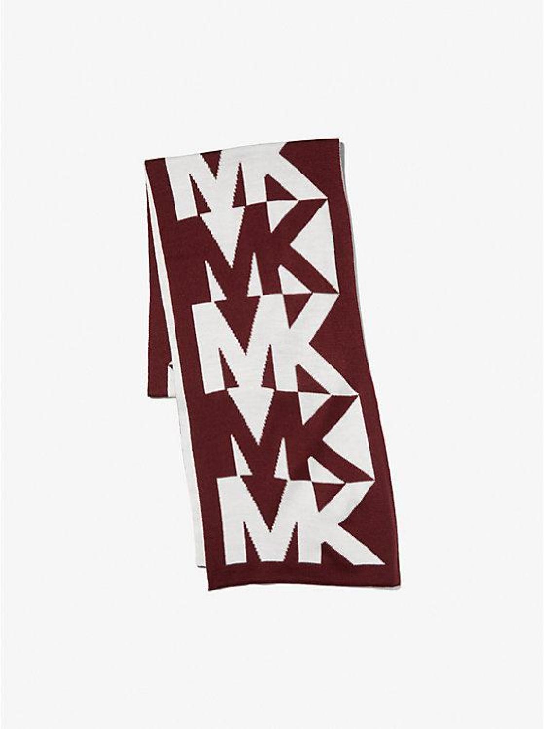 Logo Intarsia Knit Beanie and Scarf Set