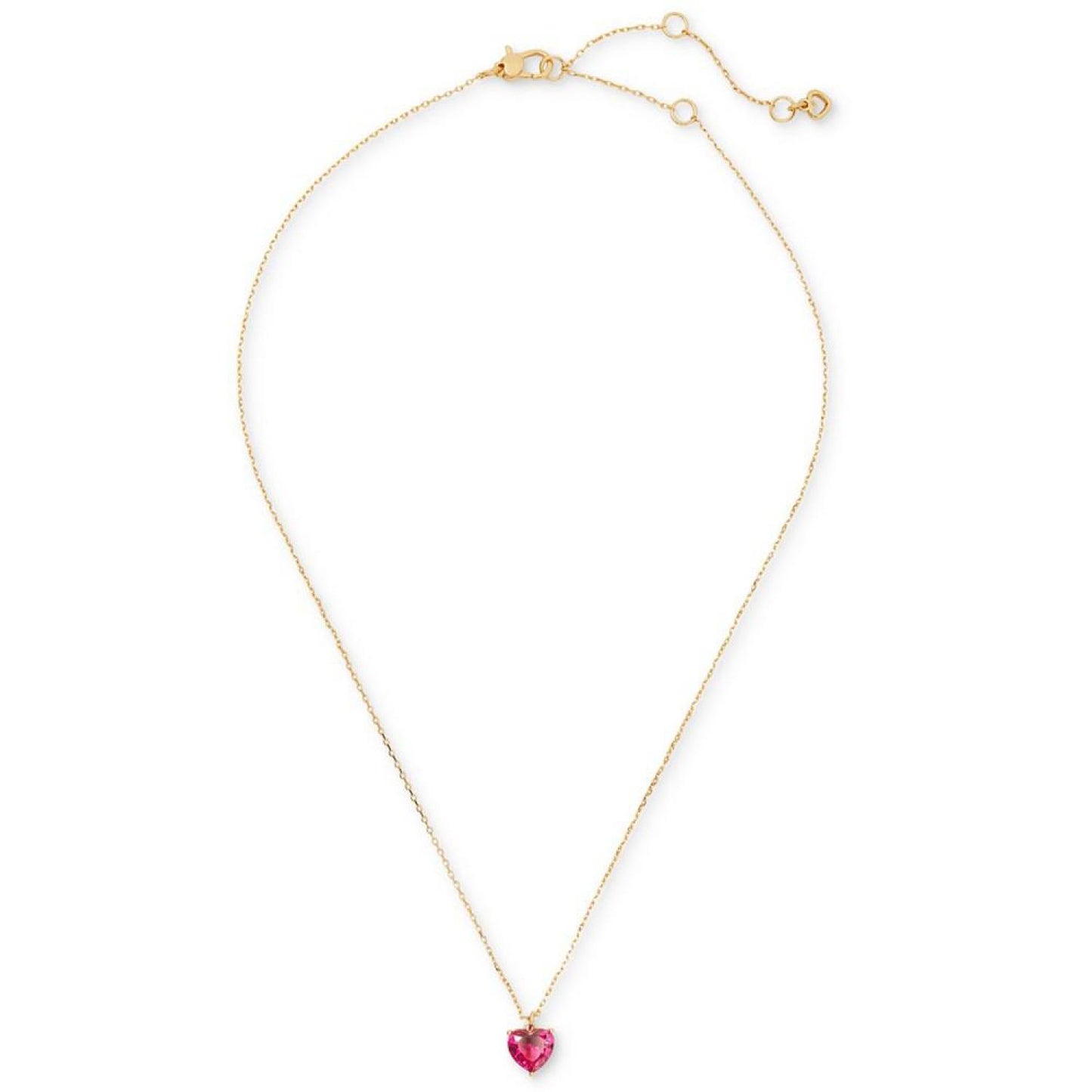 Gold-Tone Birthstone Heart Pendant Necklace, 16" + 3" extender
