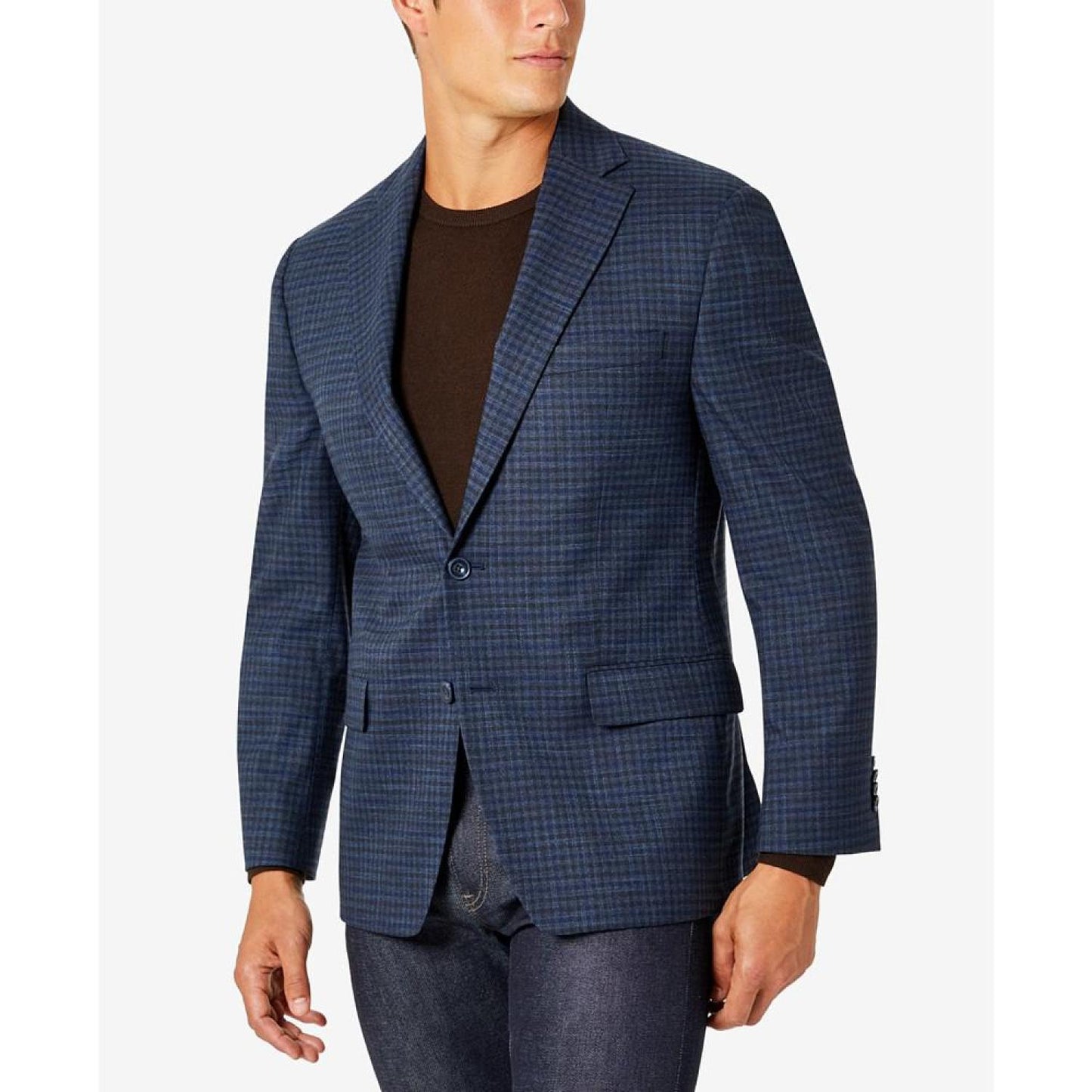 Men's Modern-Fit Pattern Check Sport Coats