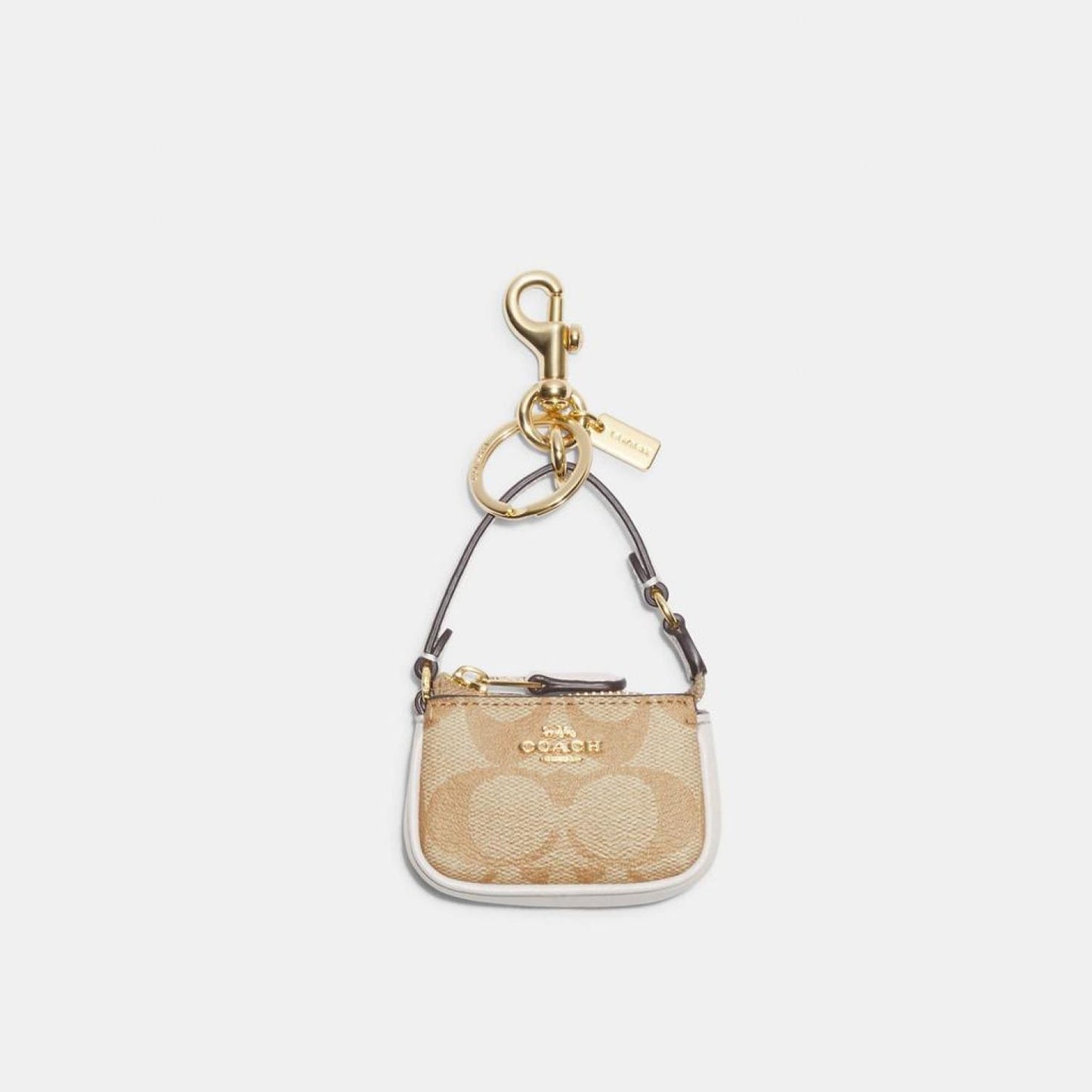 Coach Outlet Mini Nolita Bag Charm In Signature Canvas