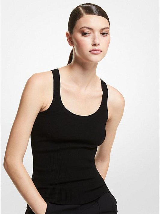 Ribbed Stretch Viscose Tank Top