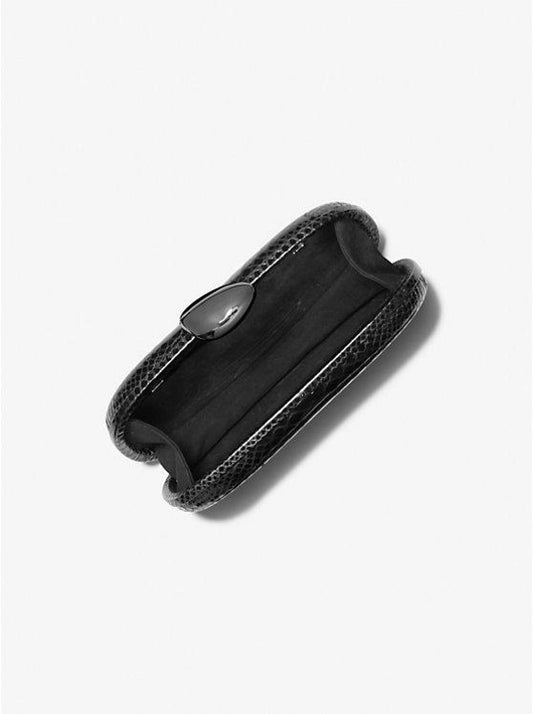 Tina Small Python Embossed Leather Minaudière