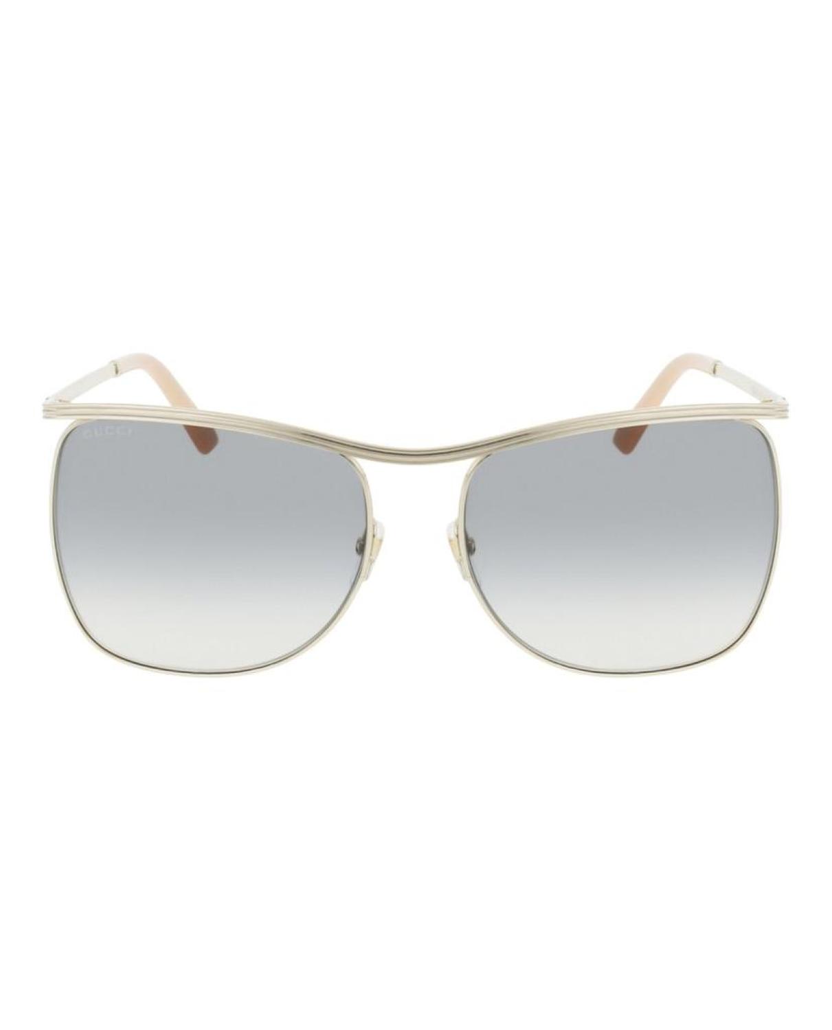 Square-Frame Metal Sunglasses