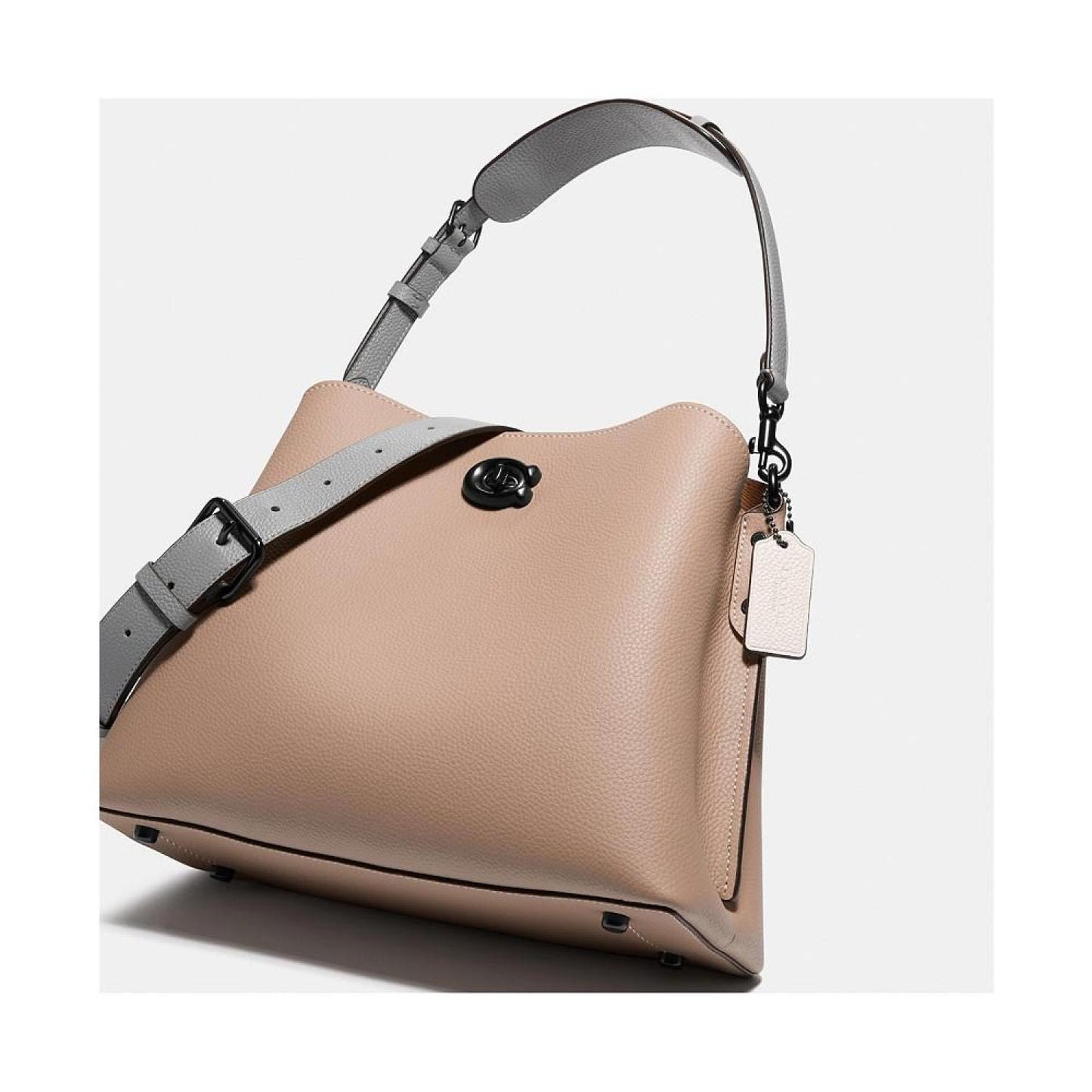 Pebble Leather Willow Shoulder Bag with Convertible Straps