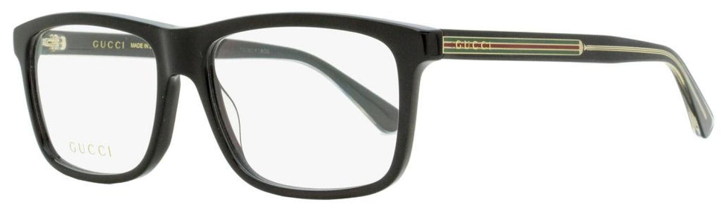 Gucci Men's Eyeglasses GG0384O 004 Black/Transparent 57mm