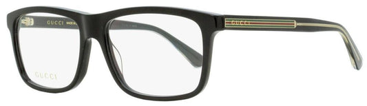 Gucci Men's  Eyeglasses GG0384O 004 Black/Transparent 57mm