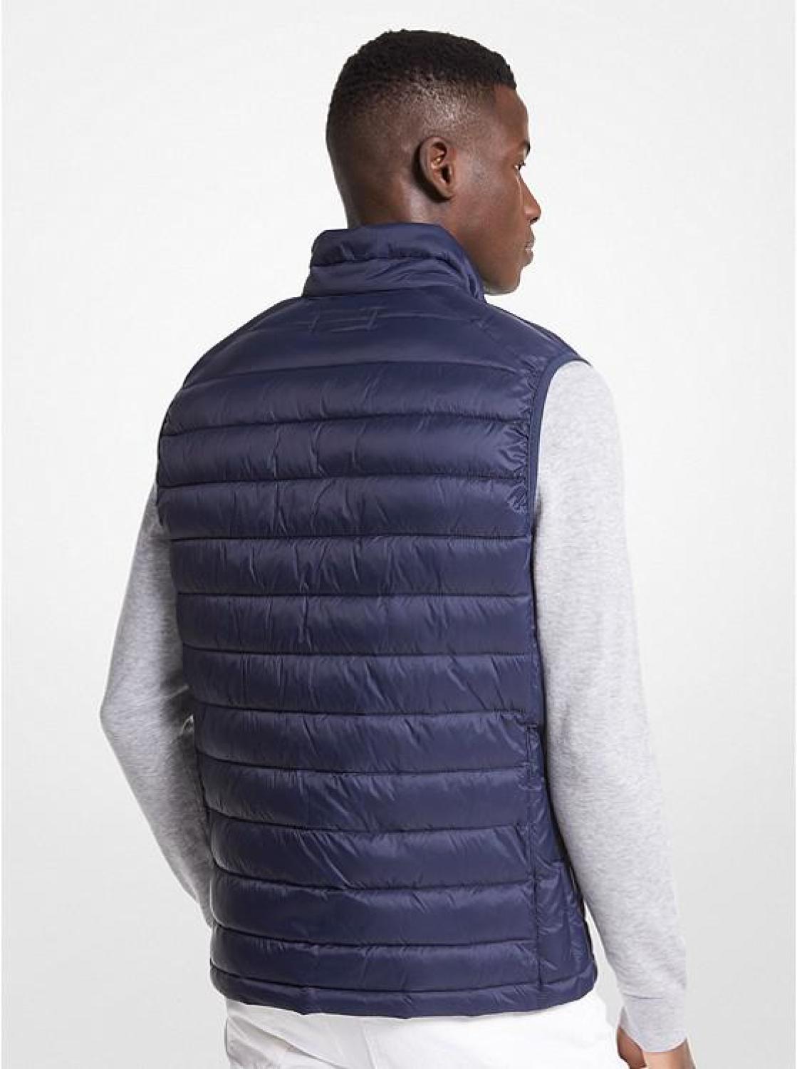 Logo Tape Quilted Nylon Puffer Vest
