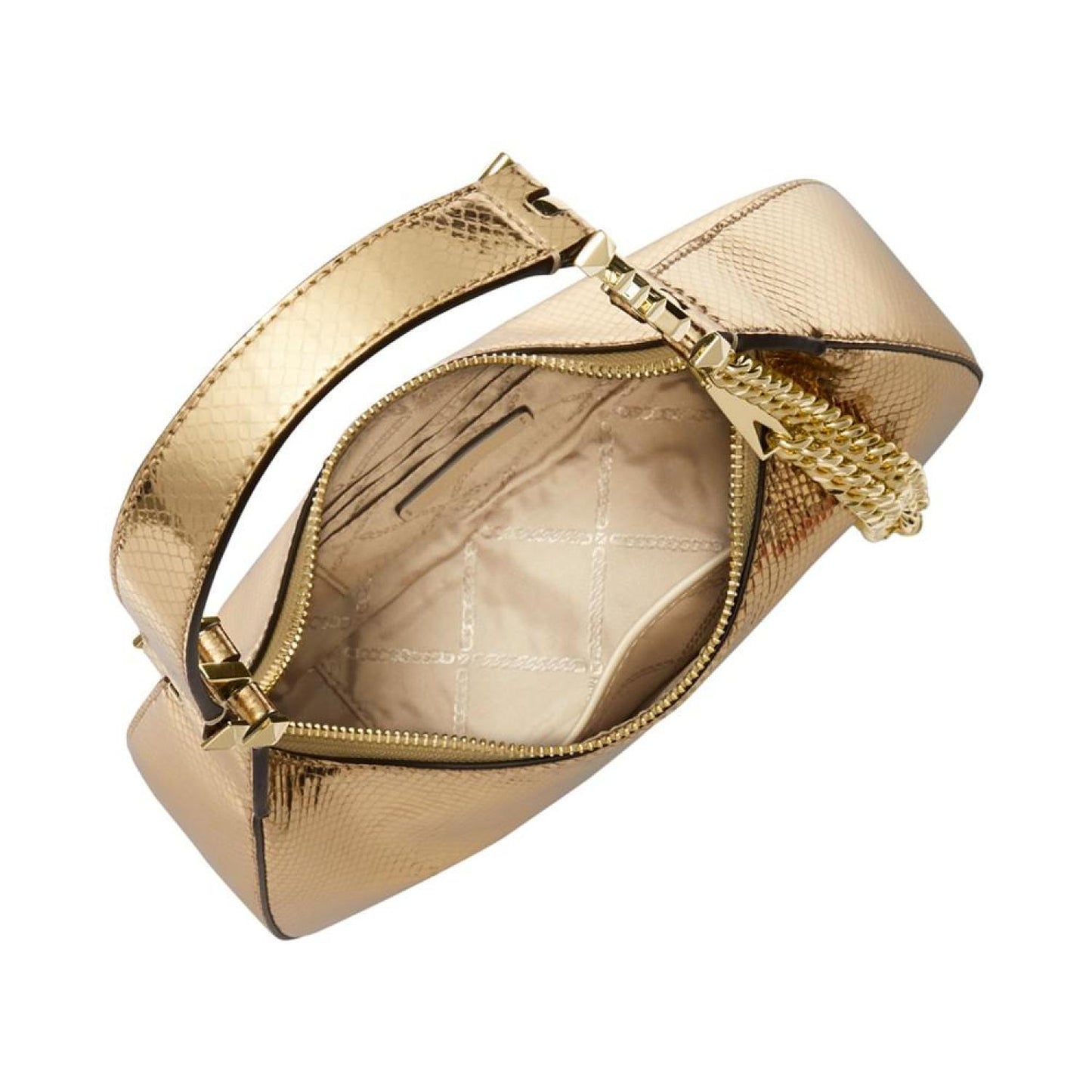 Piper Small Metallic Leather Pouchette