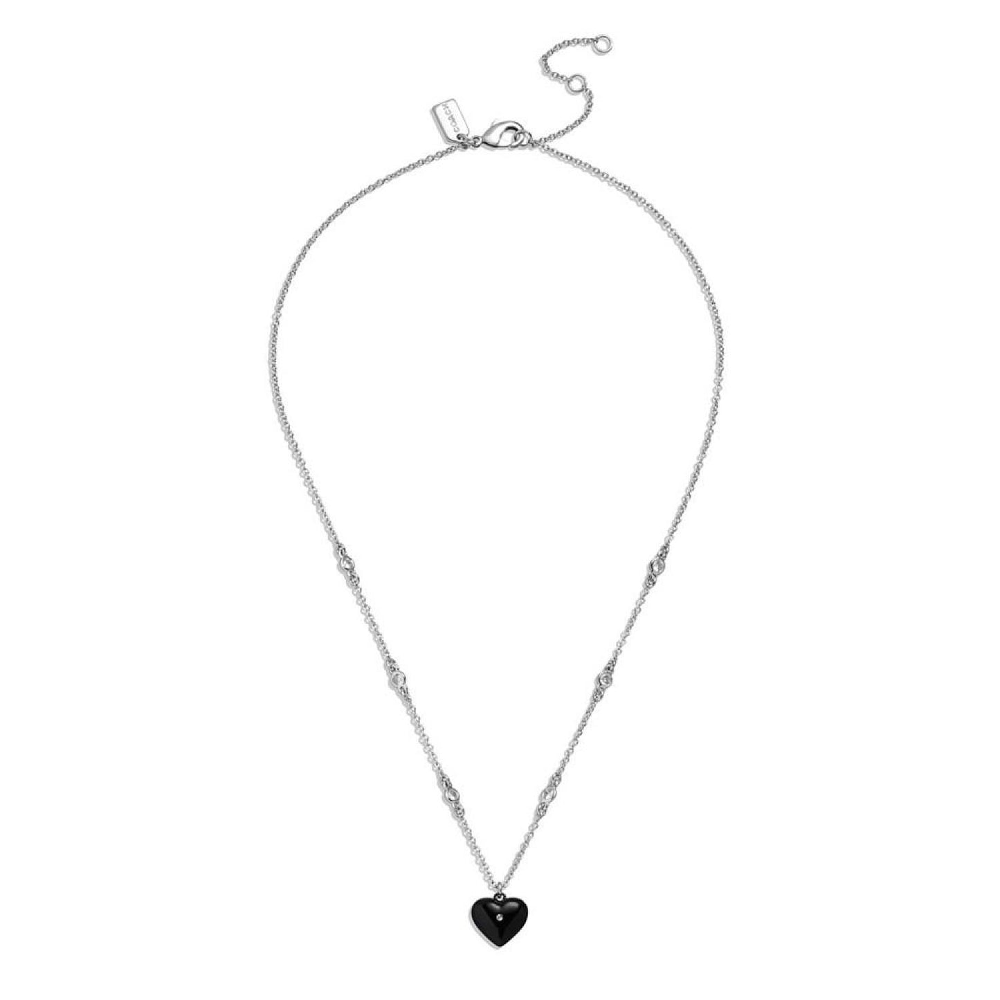 Cubic Zirconia Heart Pendant Necklace