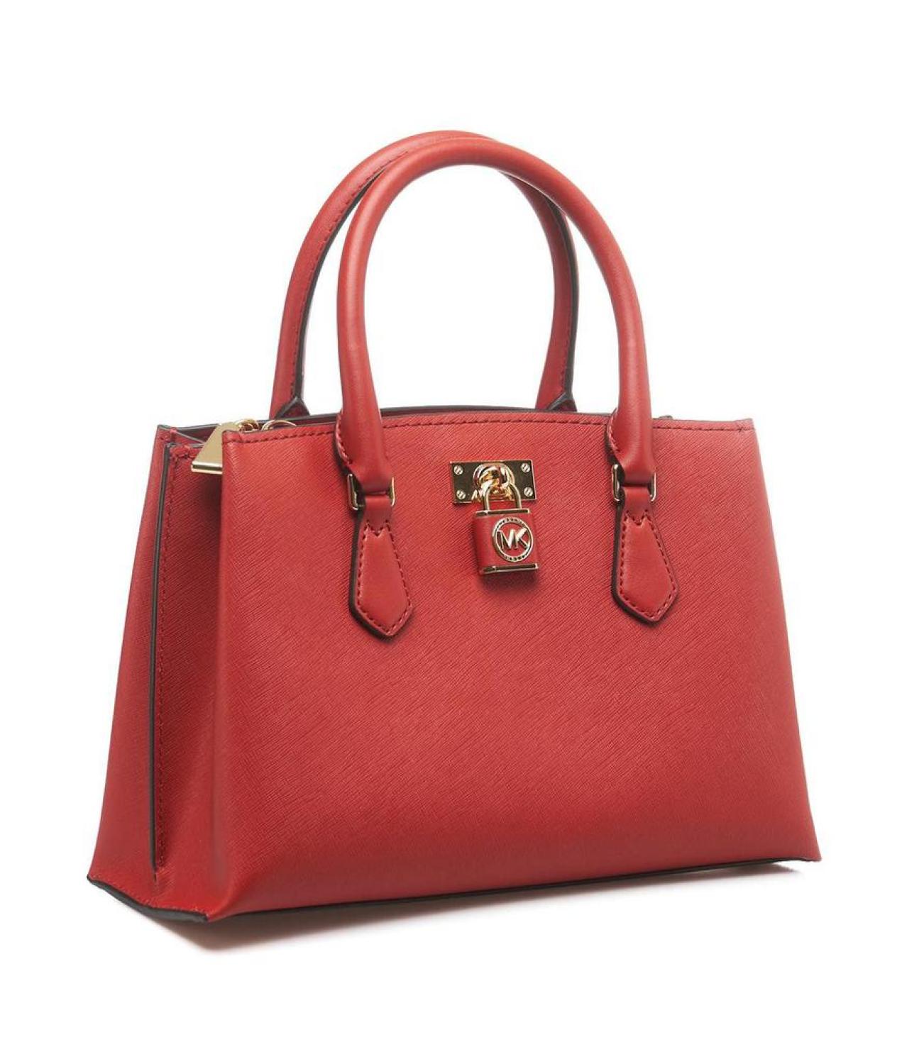 Michael Kors Ruby Padlock Detailed Small Tote Bag