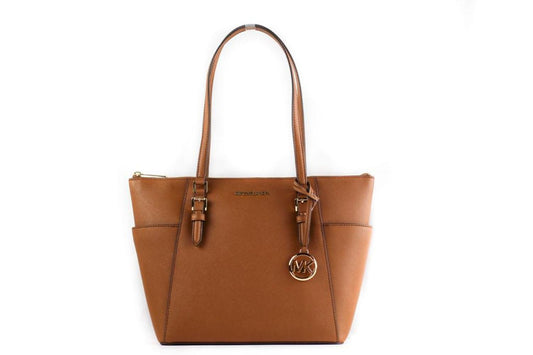 Michael Kors Charlotte Signature Leather Large Top Zip Tote HandWomen's Women's Bag