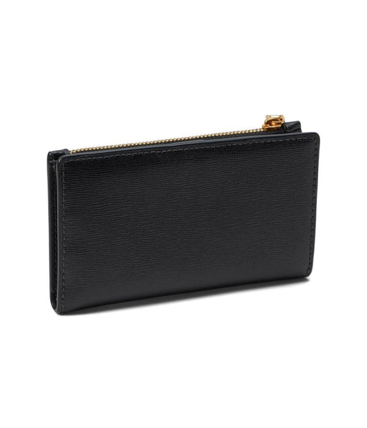 Ellie Embellished Saffiano Leather Small Slim Bifold Wallet