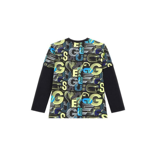 Big Boys Faux 2-Fer All Over Print with Embroidered Logo T-shirt