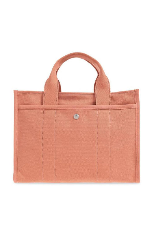 Coach Logo Flocked Zip-Up Tote Bag