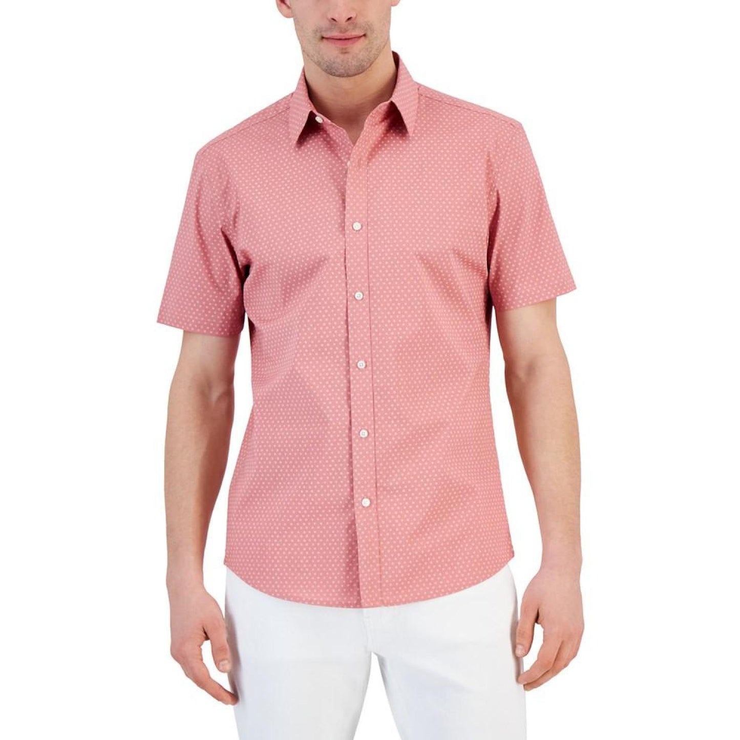 Men's Slim-Fit Geo-Print Shirt