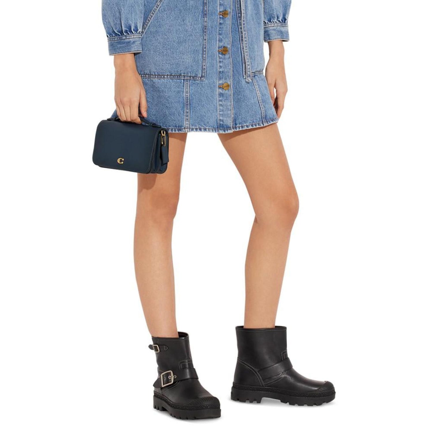 Bea Mini Leather Snap Closure Crossbody