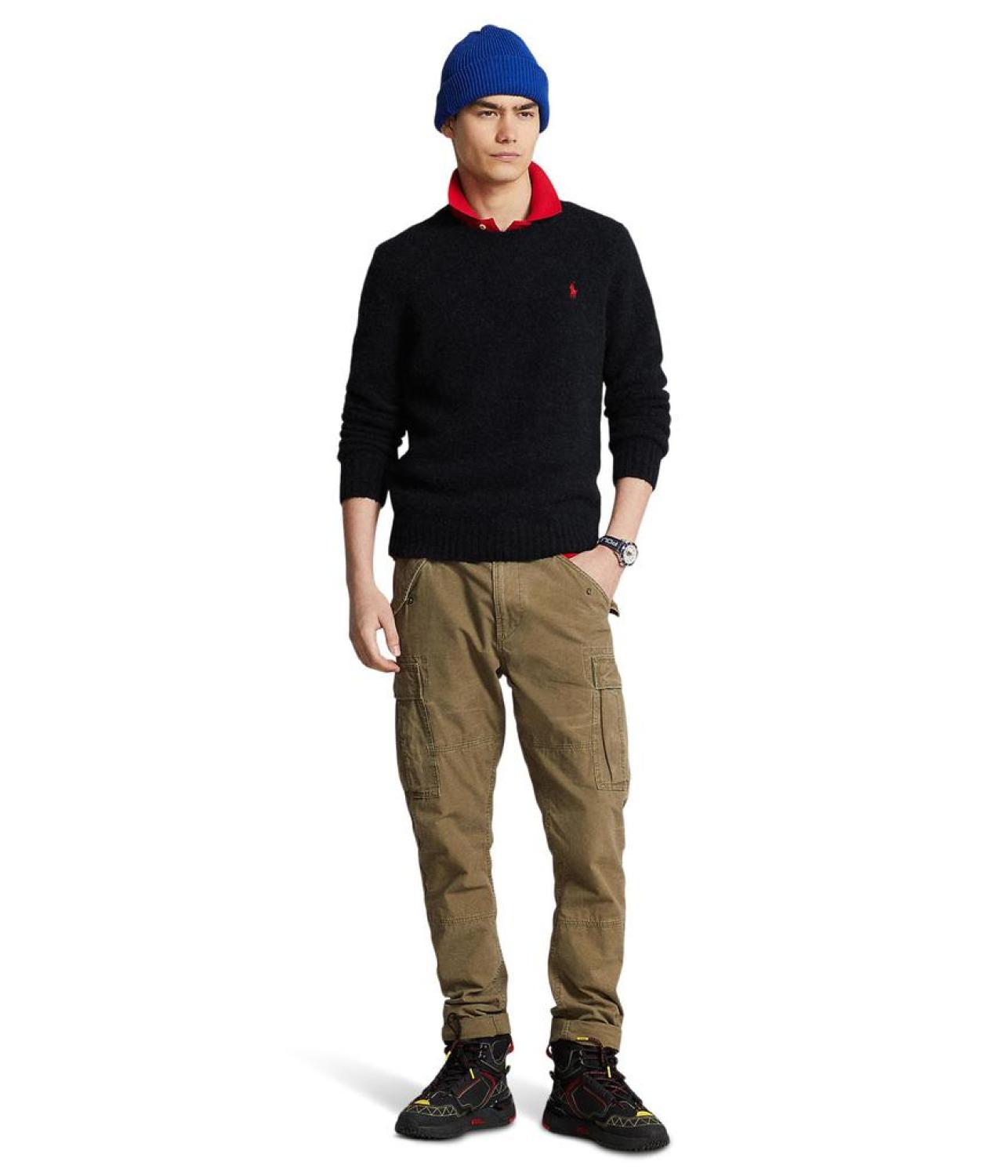 Textured Crew Neck Sweater