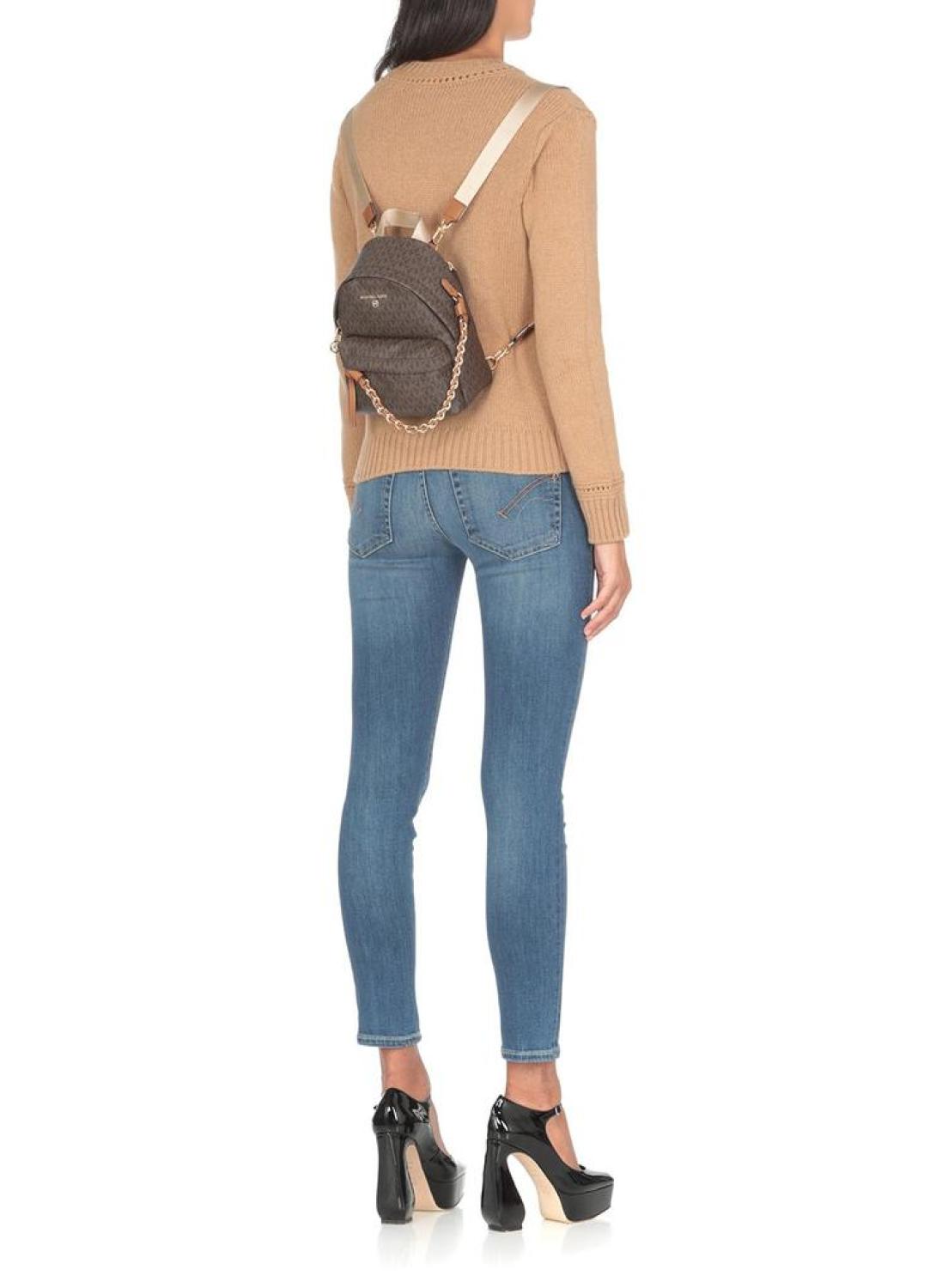 Michael Michael Kors Rhea Logo Lettering Mini Monogram Backpack