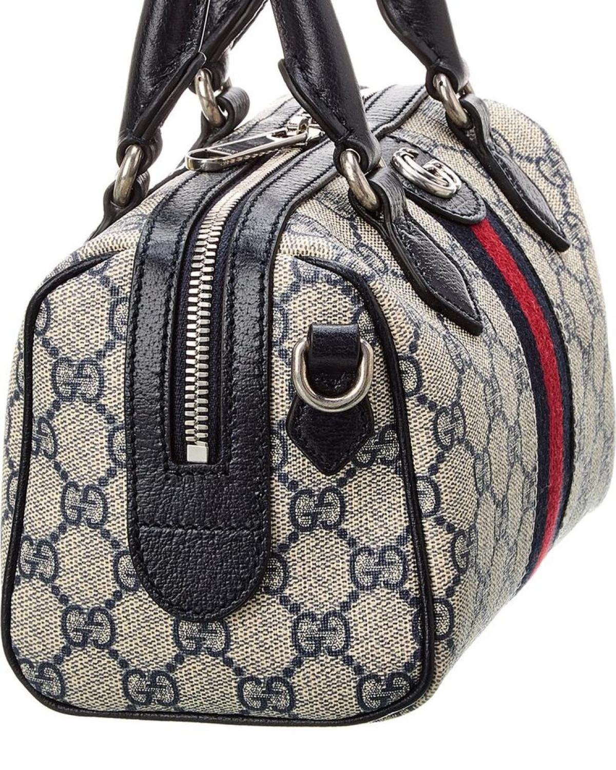 Gucci Ophidia GG Mini Top Handle GG Supreme Canvas & Leather Bag