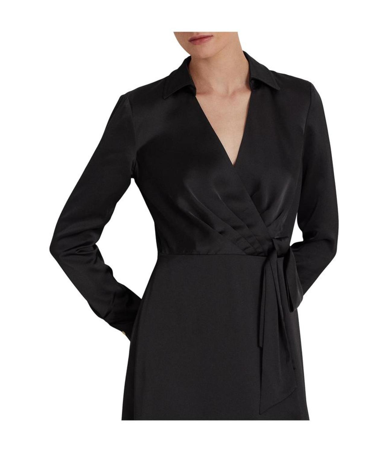 Charmeuse Surplice Dress