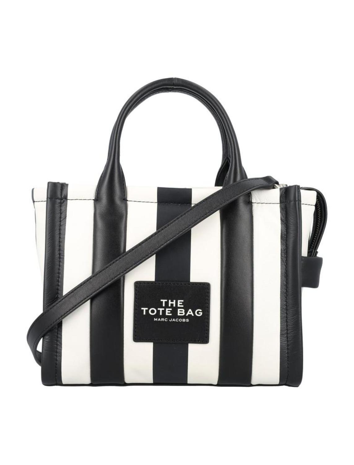 Marc Jacobs Striped Zip-Up Small Tote Bag