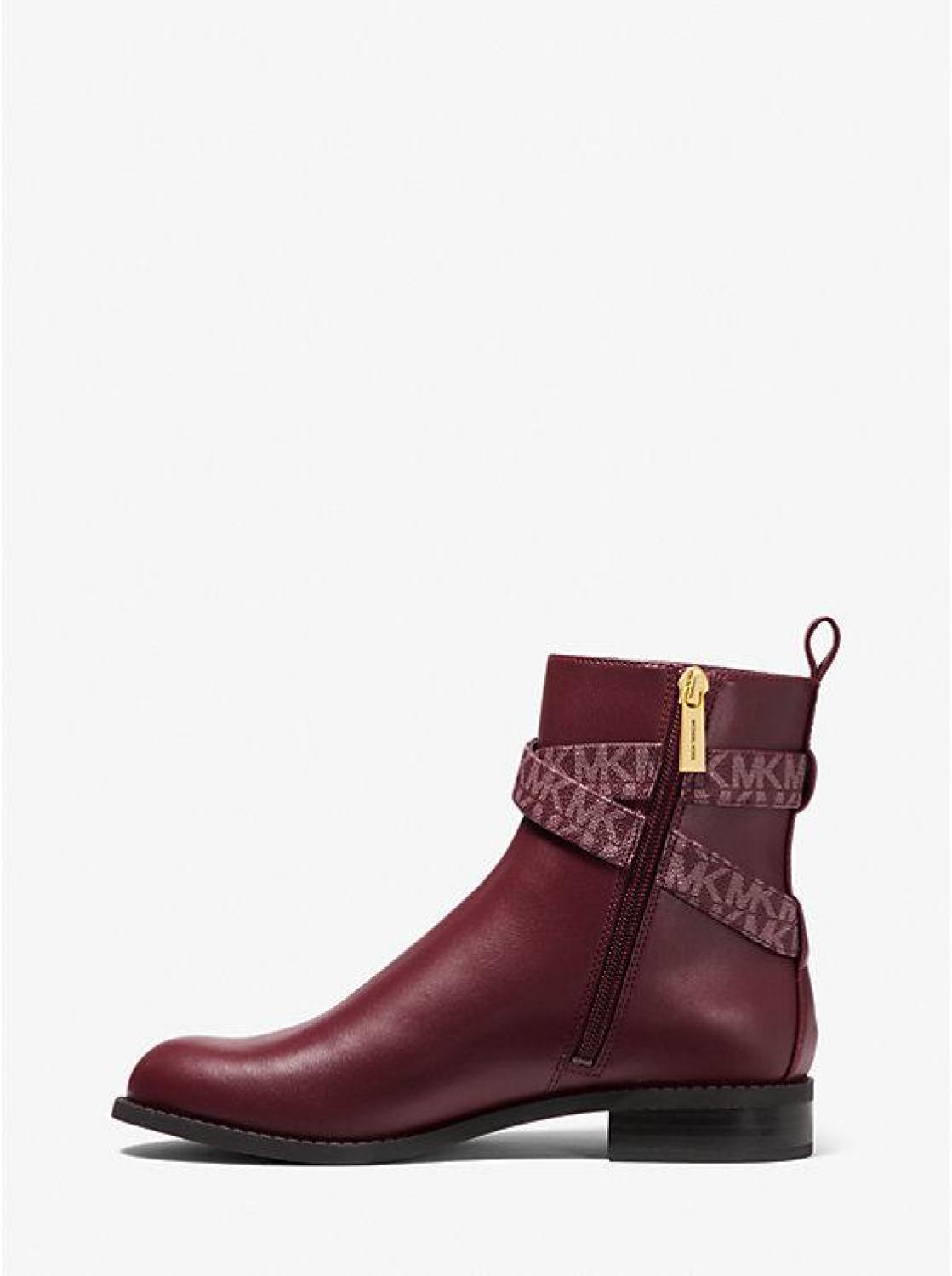 Rory Faux Leather and Logo Ankle Boot