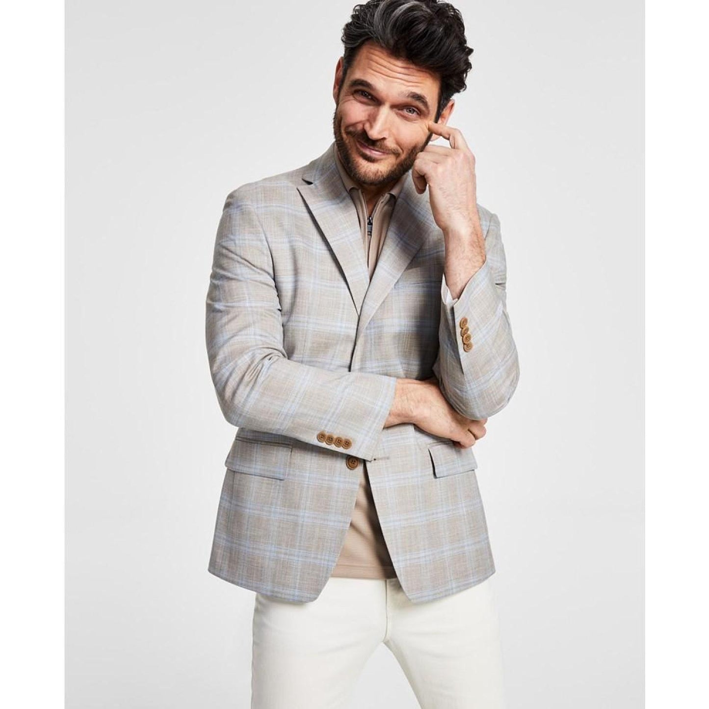Men's Modern-Fit Plaid Sport Coat