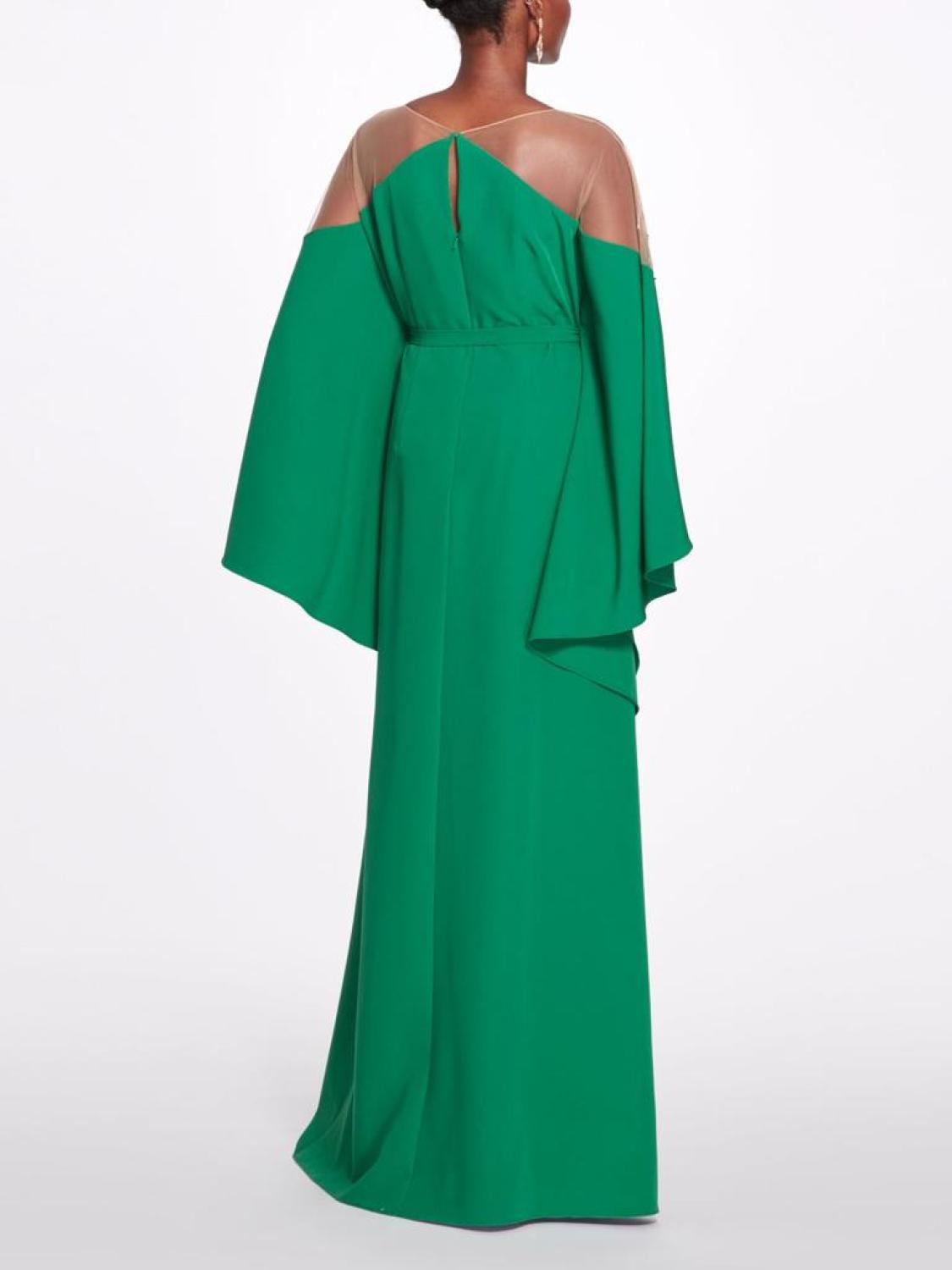Jewel Neck Kaftan Gown