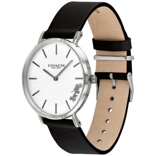 Women's Perry Black Leather Strap Watch 36mm