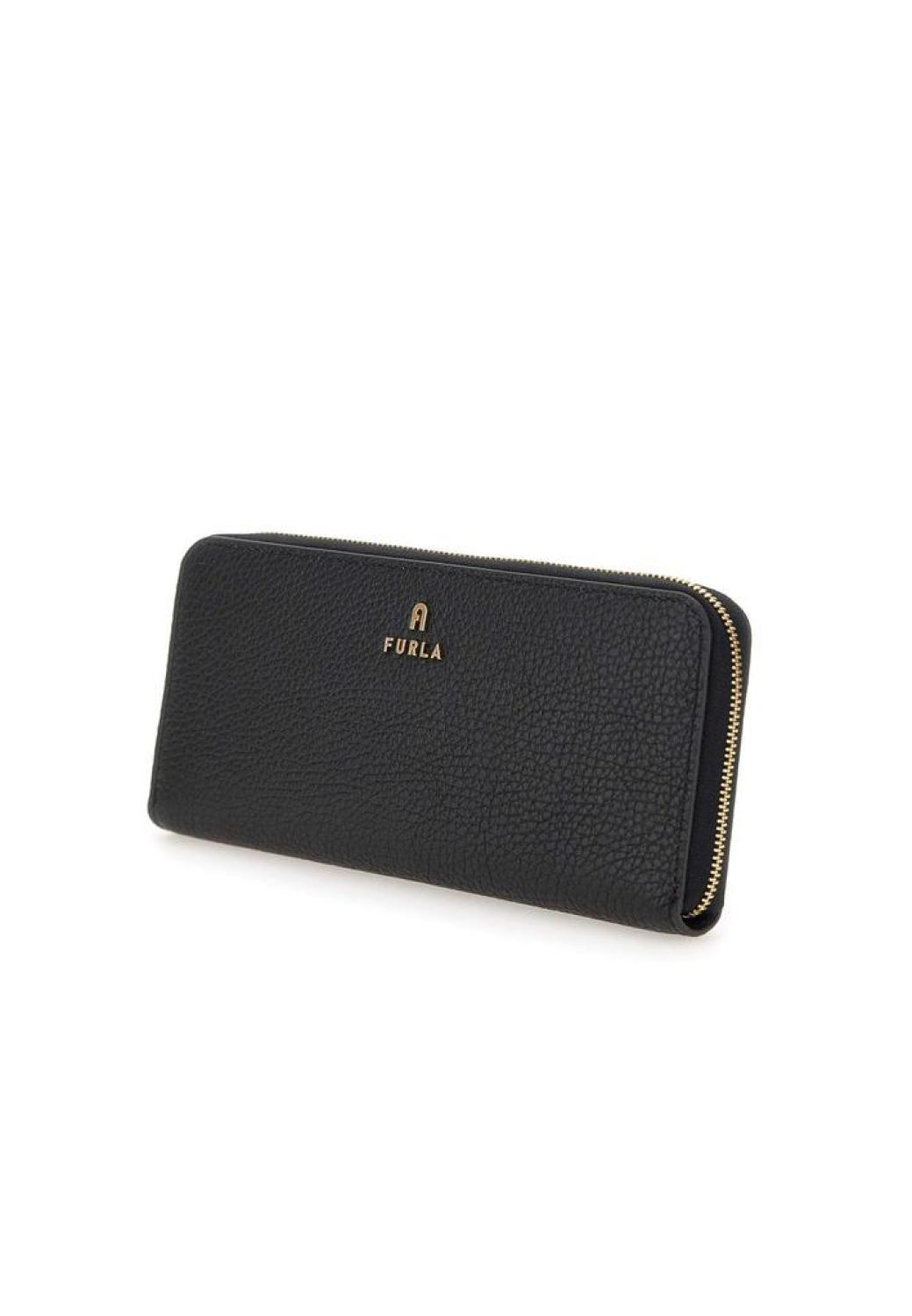 Furla Camelia Logo Plaque Zipped Wallet