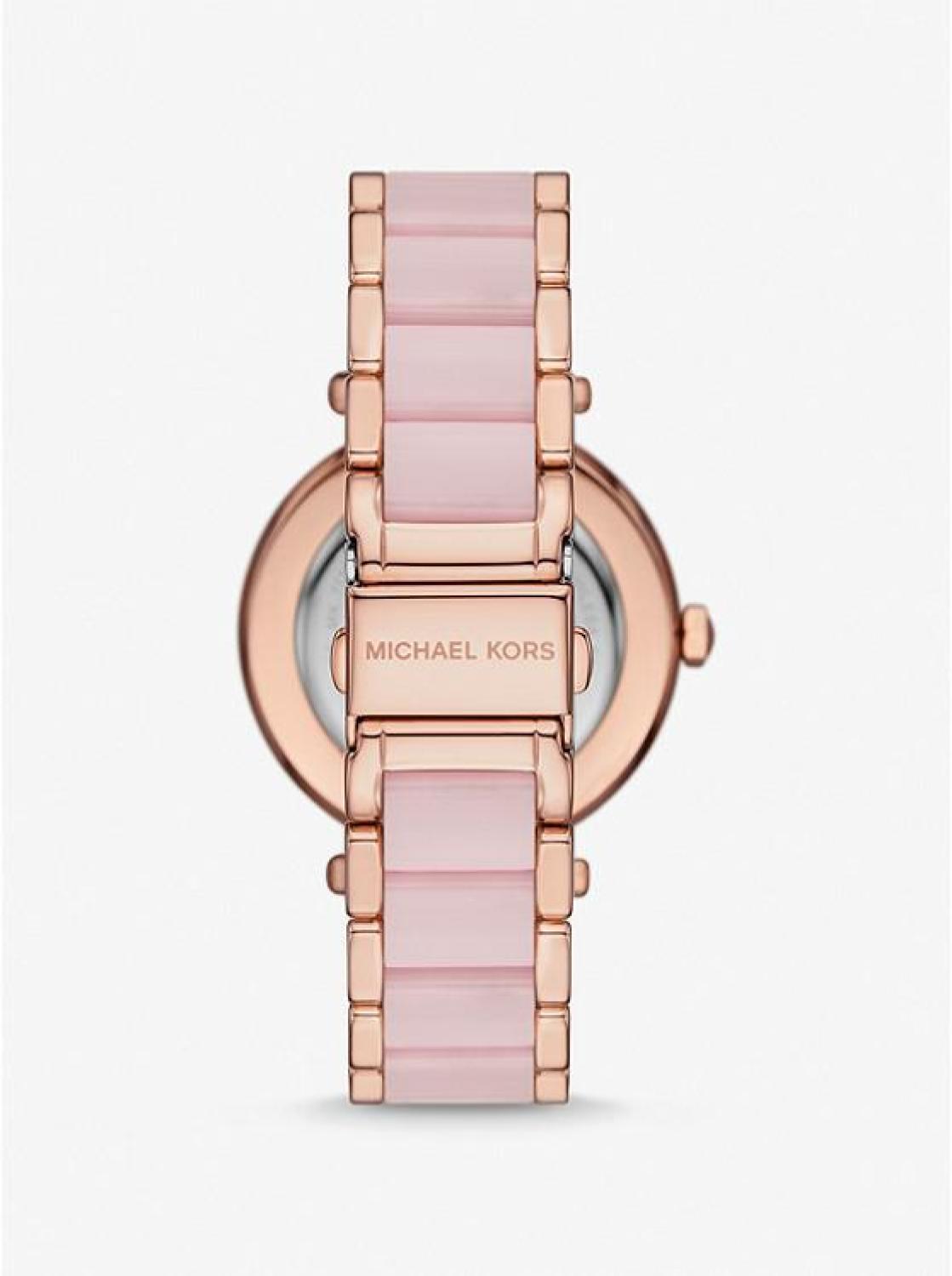 Parker Pavé Rose Gold-Tone and Acetate Watch