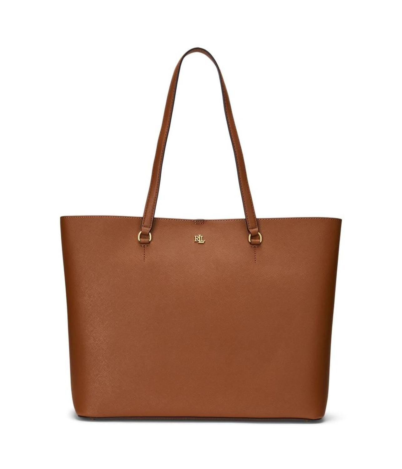 Crosshatch Leather Large Karly Tote ラージ トート バッグ Crosshatch Leather Large Karly Tote | Ralph Lauren