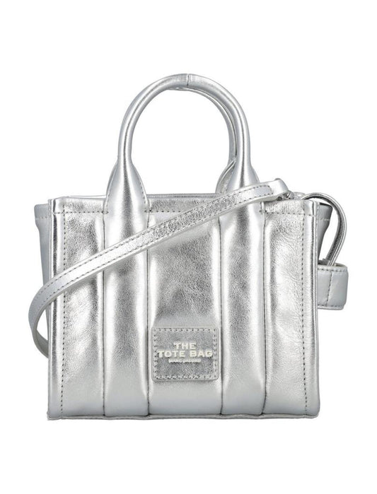 Marc Jacobs Logo Patch Metallic Effect Tote Bag