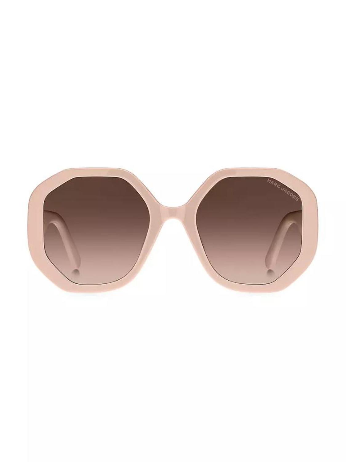 53MM Geometric Logo Sunglasses