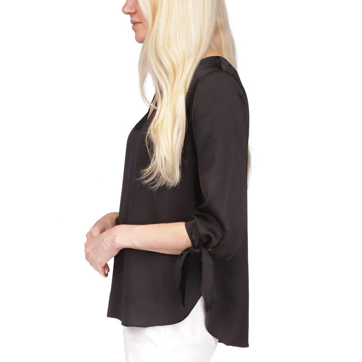 Women's Satin Tie Top, Regular & Petite