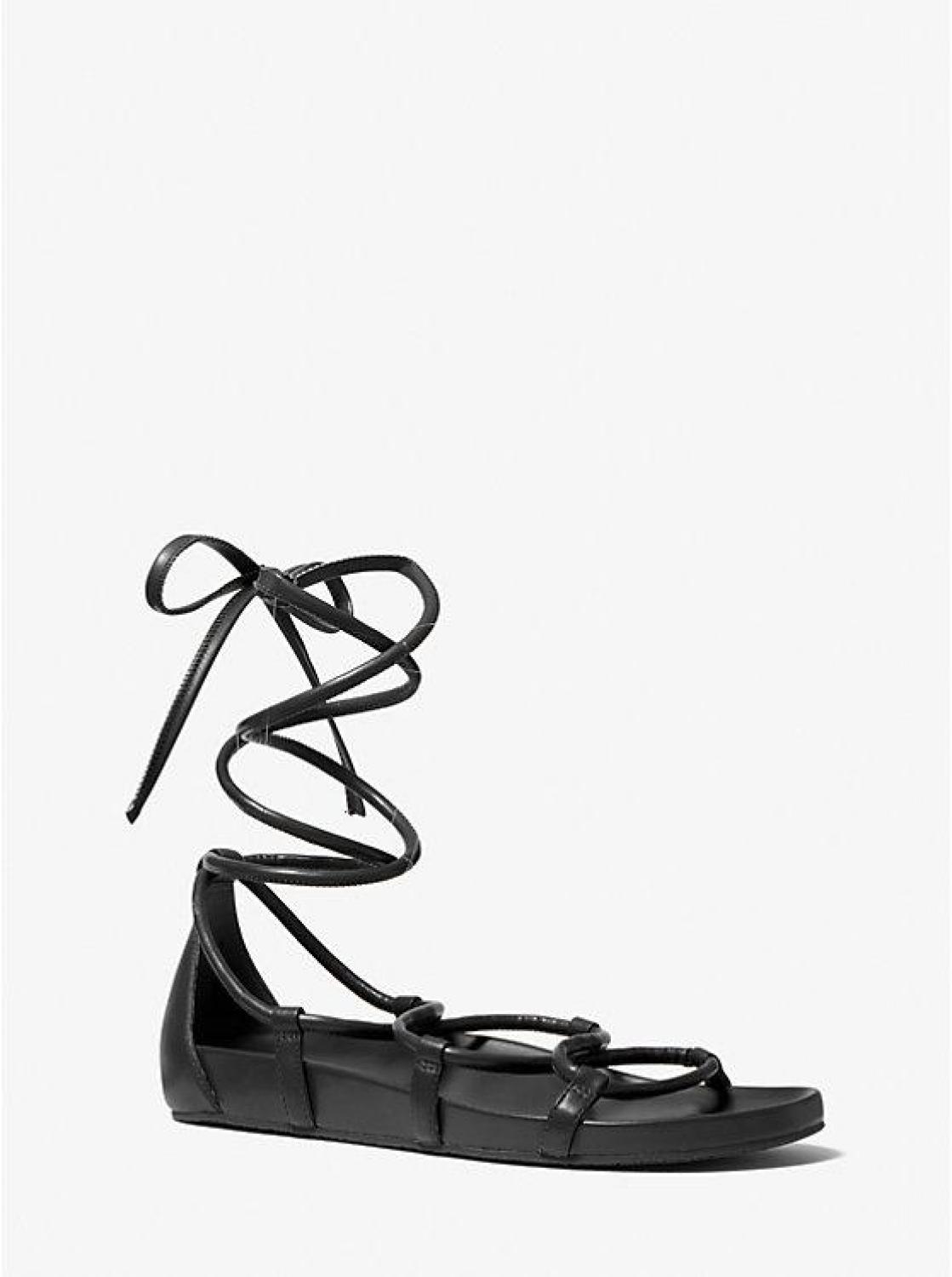 Vero Faux Leather Lace-Up Sandal