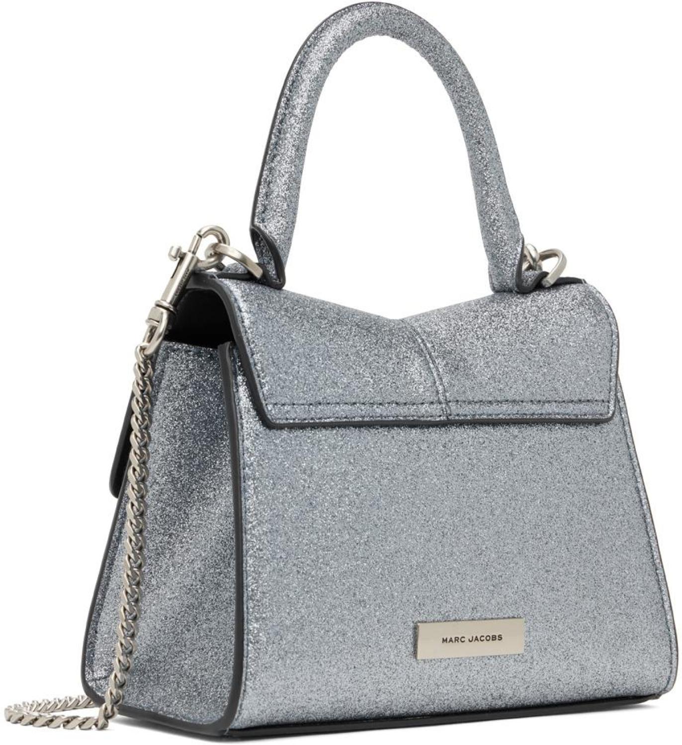 Silver 'The Galactic Glitter St. Marc Mini' Top Handle Bag