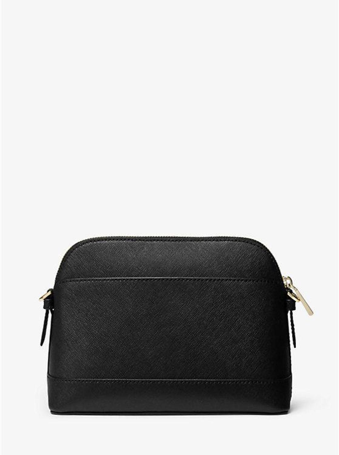 Large Saffiano Leather Dome Crossbody Bag