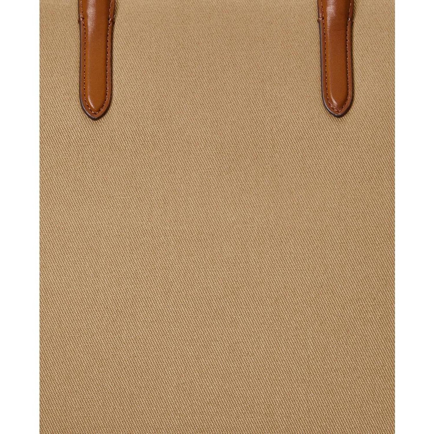 Devyn Leather Trim Twill Large Tote Bag