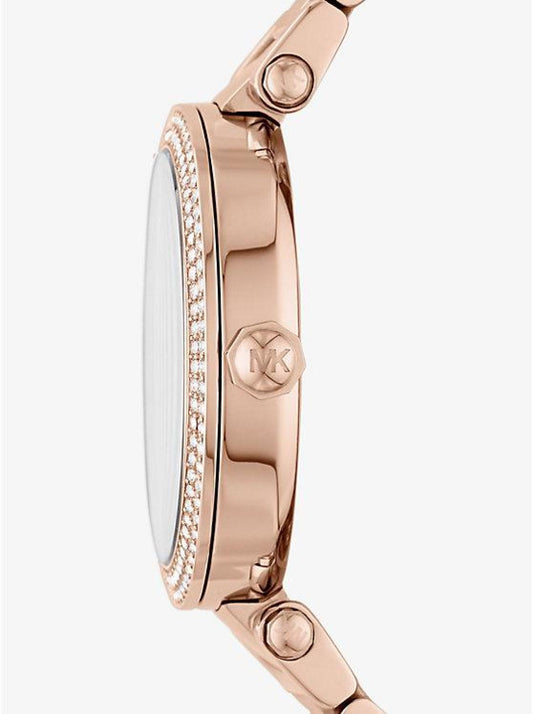 Oversized Pavé Logo Rose Gold-Tone Watch