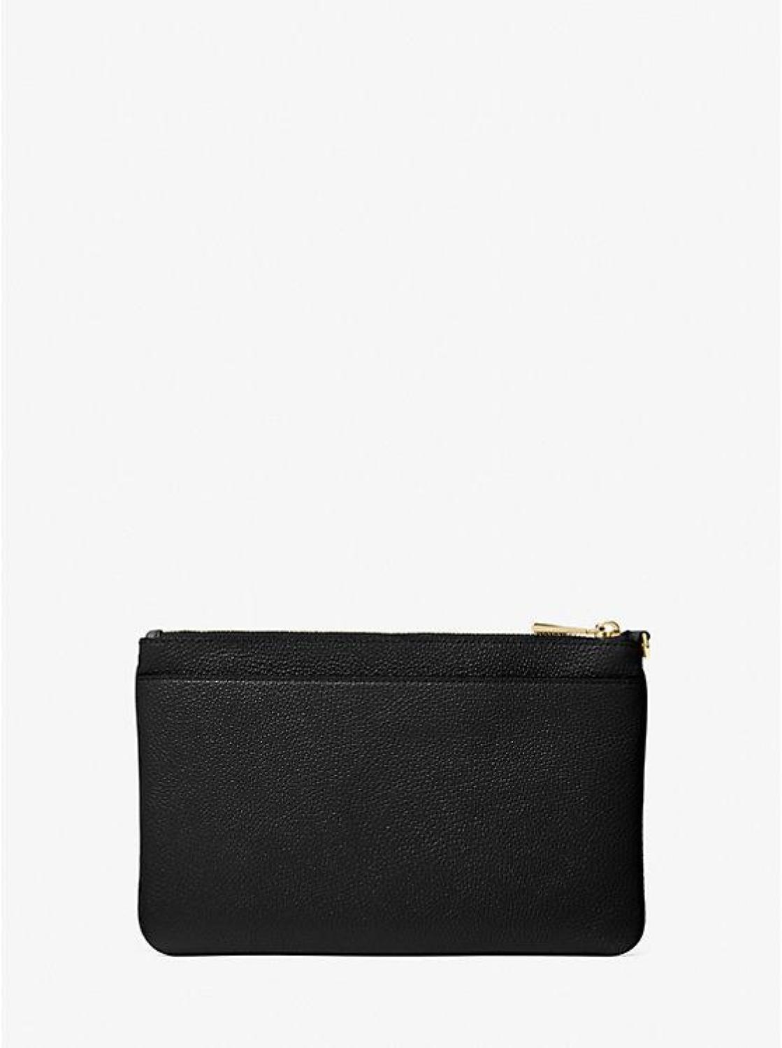 Large Pebbled Leather Wristlet