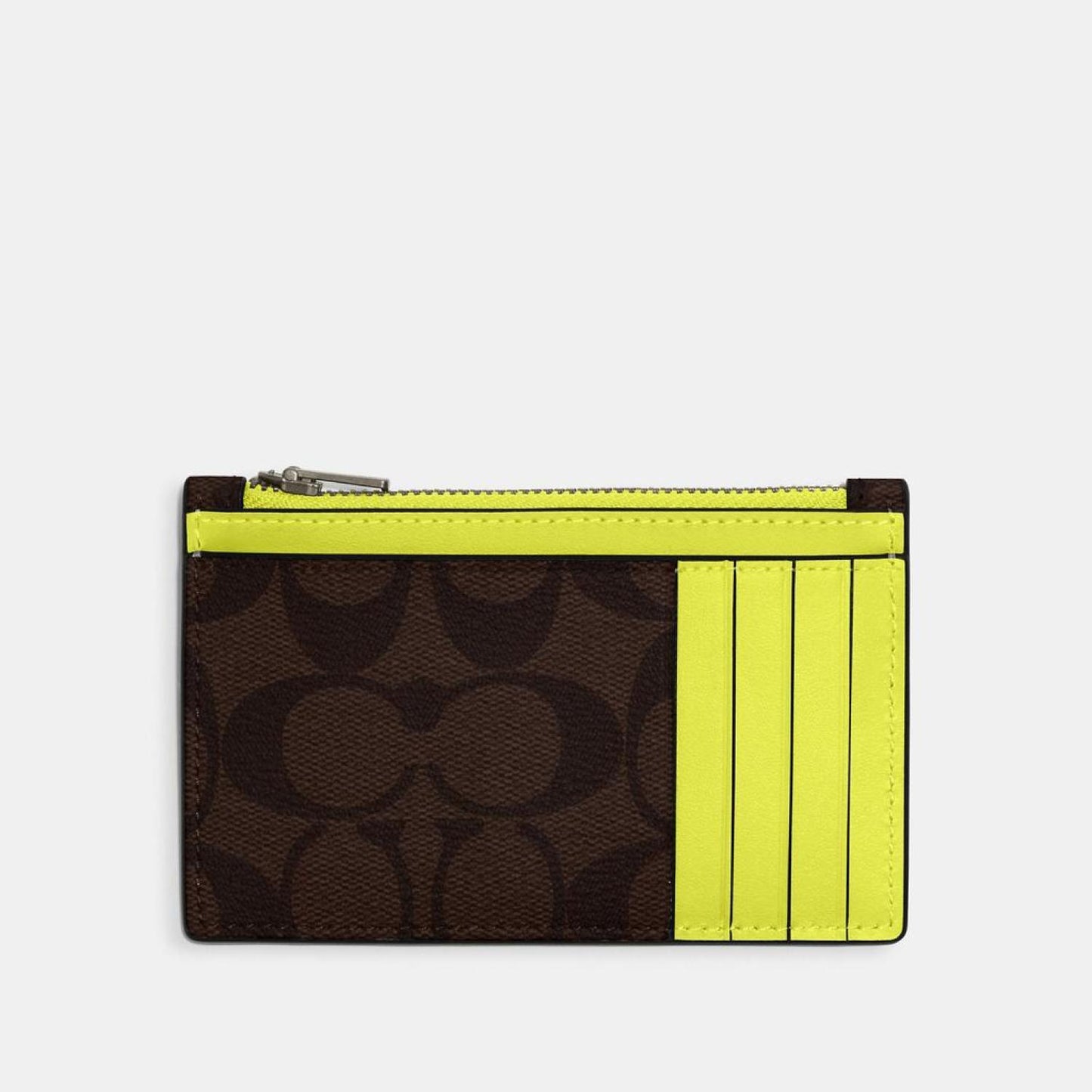 Coach Outlet Zip Card Case In Signature Canvas