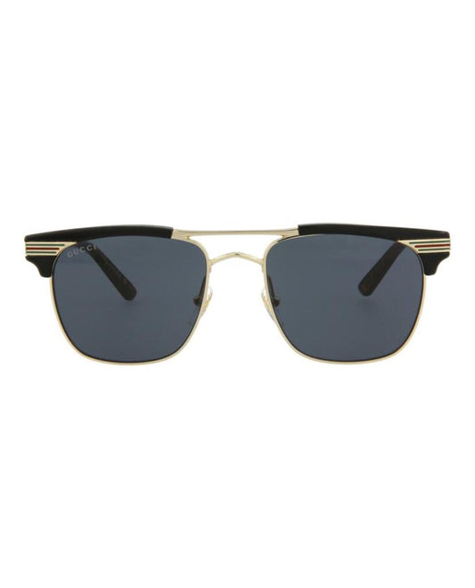 Square-Frame Metal Sunglasses