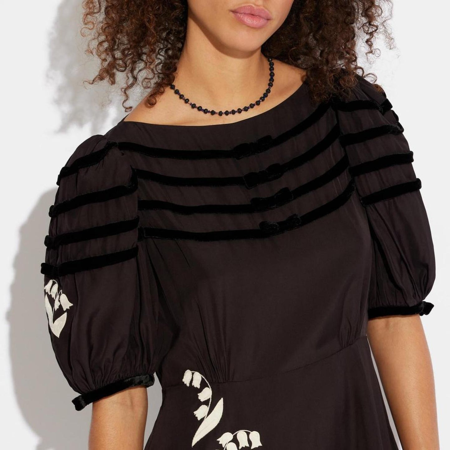 Coach Outlet Babydoll Dress With Velvet Bows