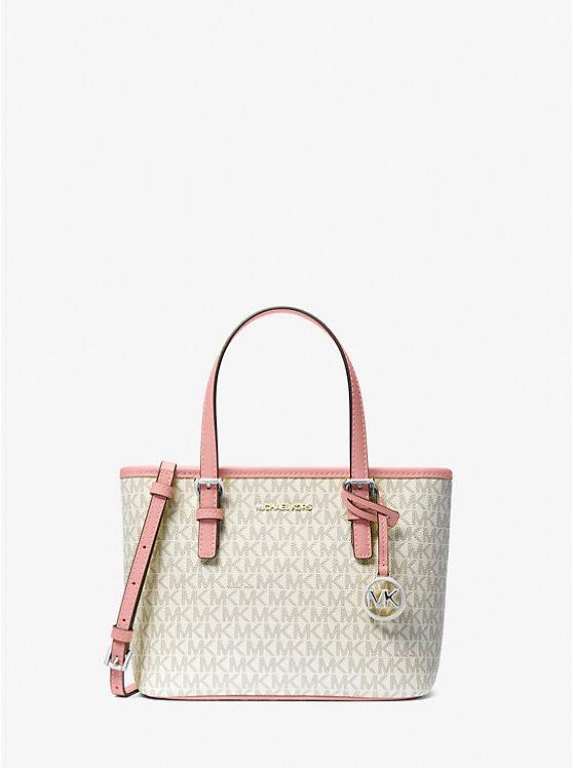 jet set travel extra-small logo top-zip tote bag michael kors Michael Kors - Jet Set Travel Extra-Small Logo Top-Zip Tote Bag