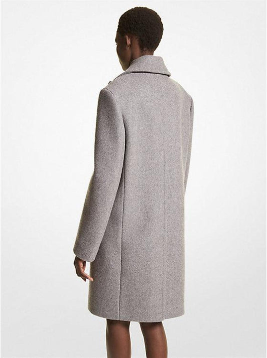 Wool Melton Slit Sleeve Coat