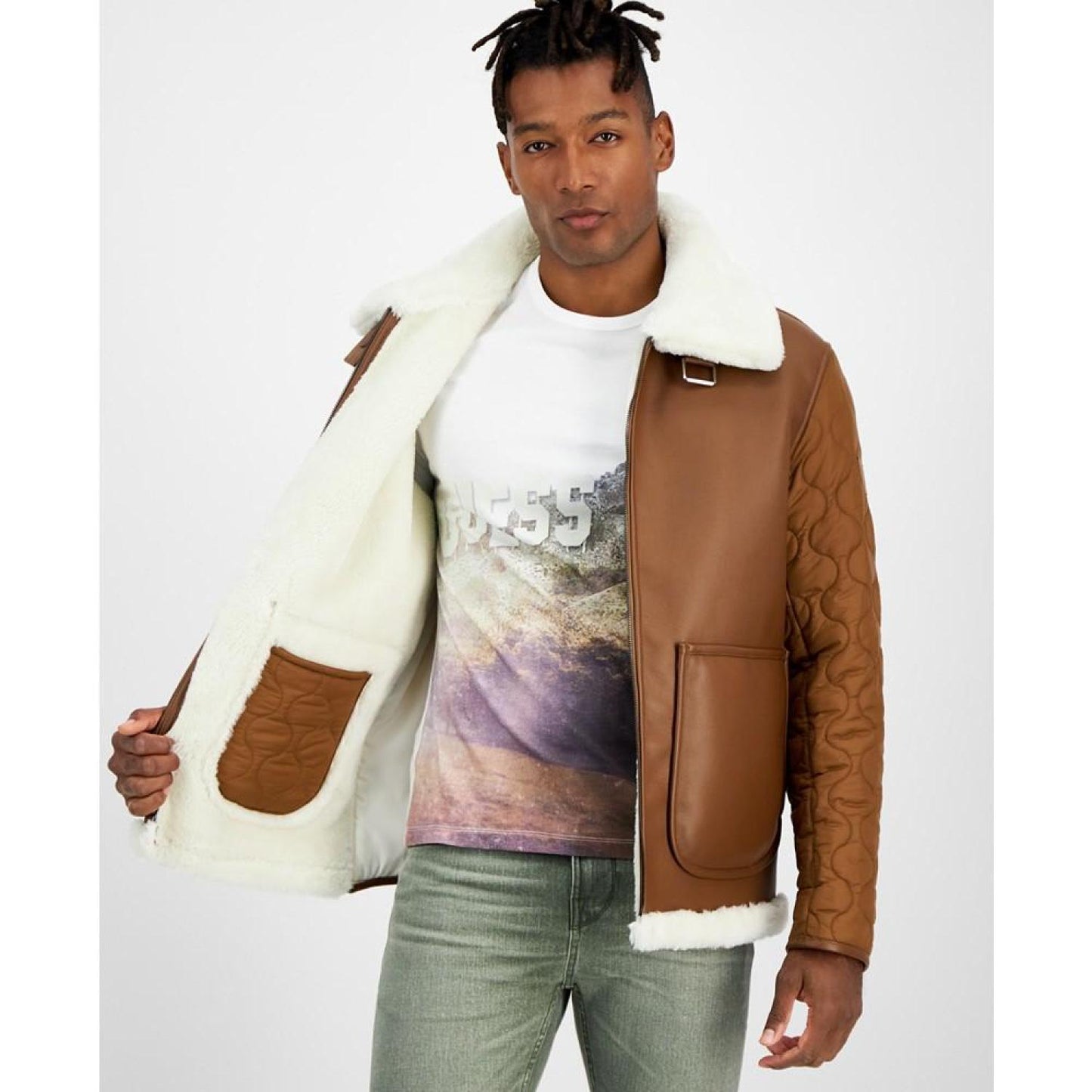 Men's Faux-Shearling Jacket