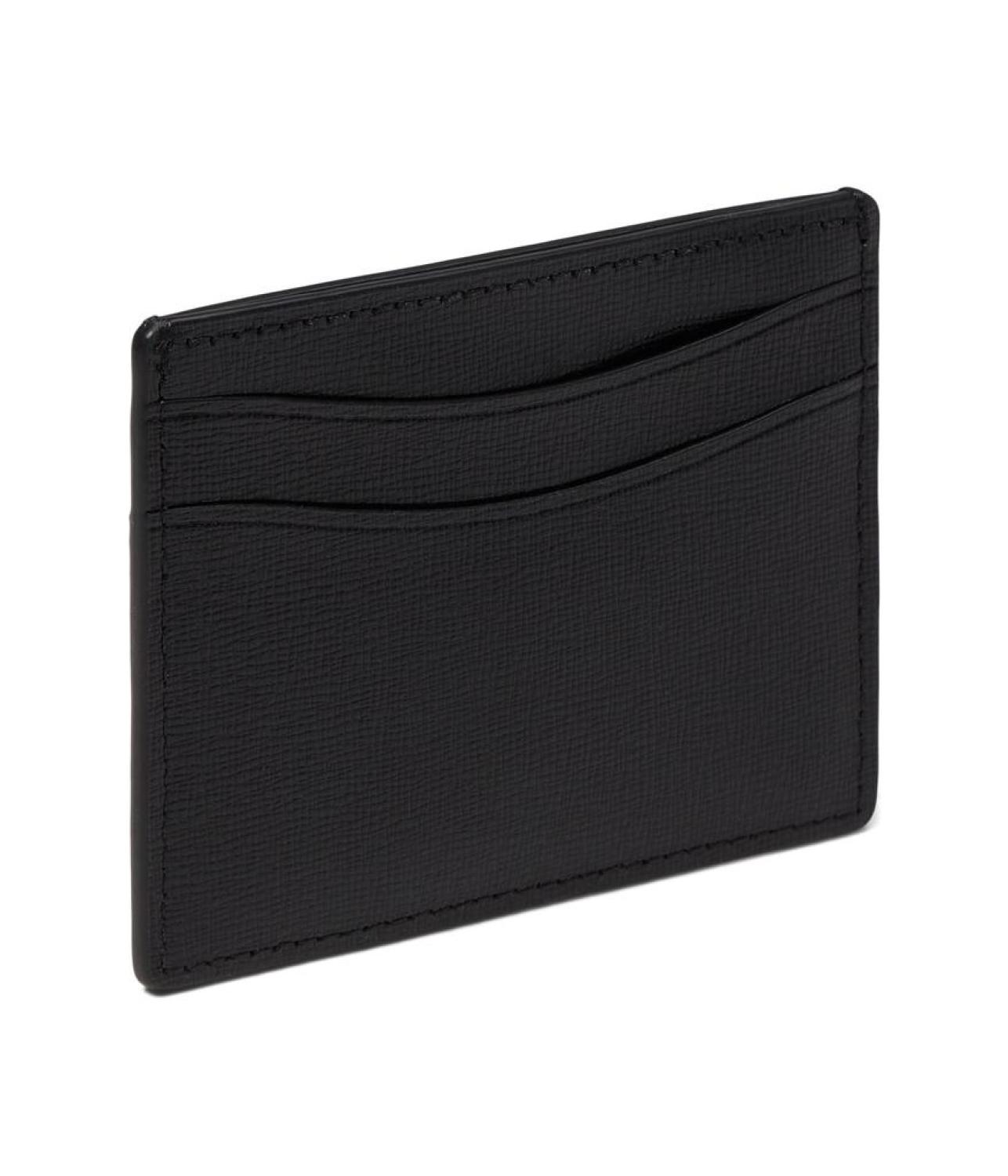 Morgan Bow Embellished Saffiano Leather Card Holder