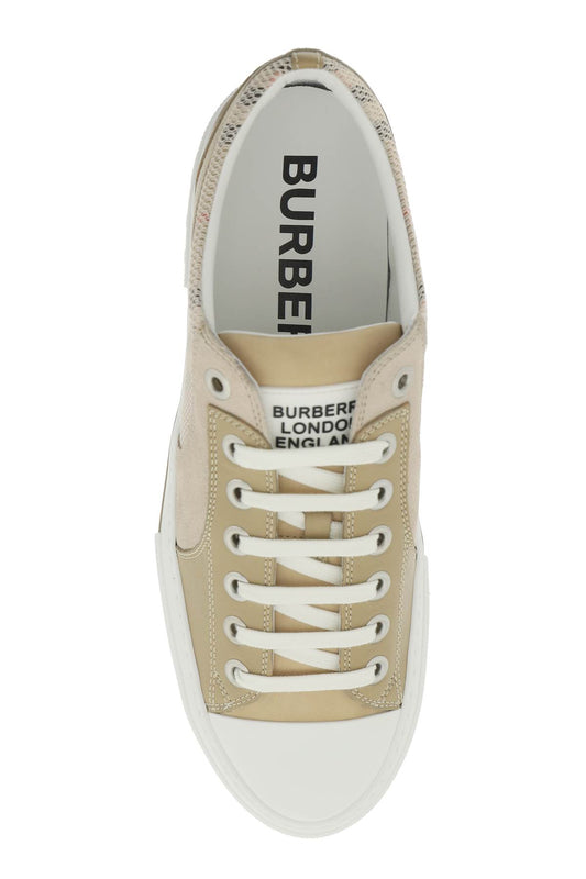 Burberry vintage check &, leather sneakers