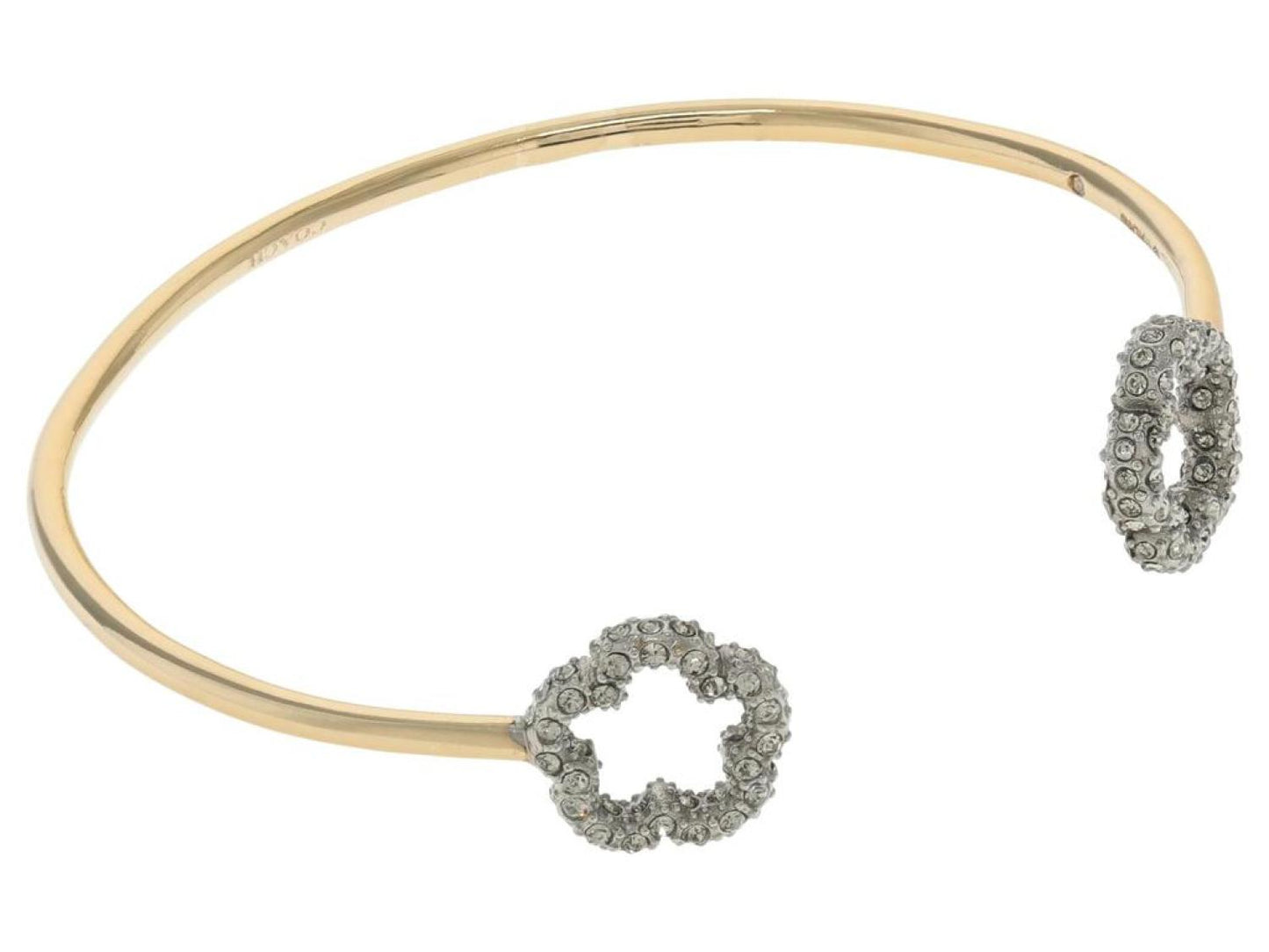 Signature Pave Tea Rose Cuff Bracelet